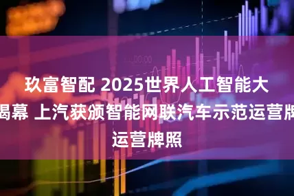 玖富智配 2025世界人工智能大会揭幕 上汽获颁智能网联汽车示范运营牌照